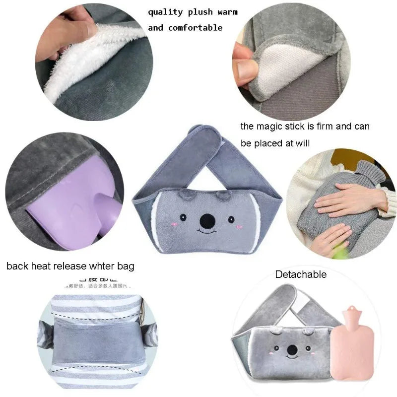 Hot Water Bag Belt Warmer Portable Hand Warmer for Women Water Filled Hot Water Bag Belt Set Winter Warmth Heater Christmas Gift